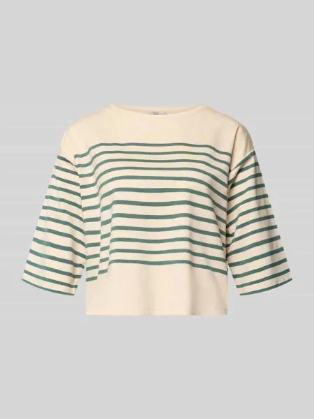 T-shirt o pudełkowym kroju z rękawem o dł. Robe Légère biała