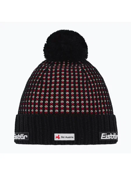 Зимова шапка Eisbar Flow Os Pompon Rl Ska чорний/пісковик/бордовий чорна