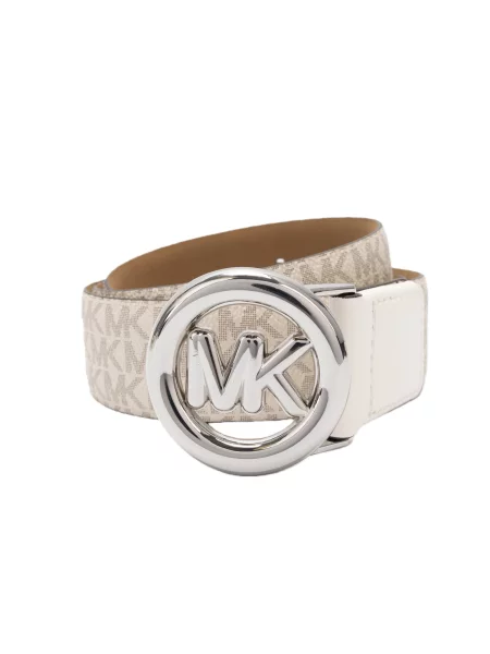 MICHAEL Michael Kors Curea ombră / argintiu / lână alb