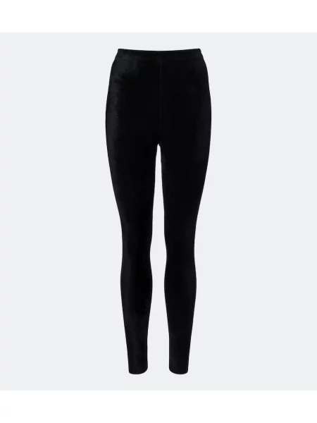 Leggings Alaïa de catifea negru