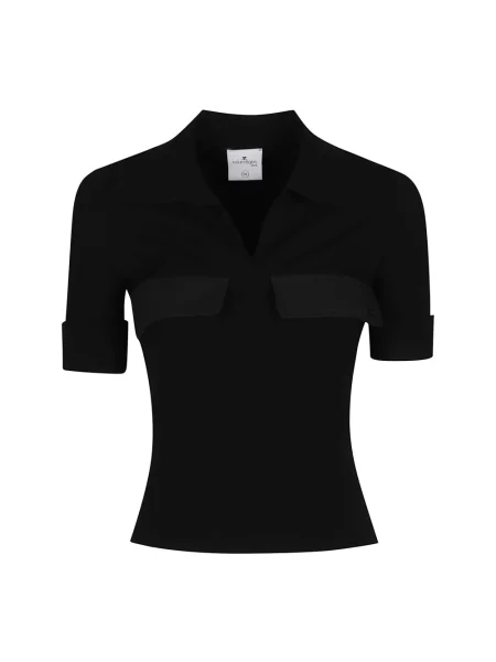 Krótki sweter Courreges czarny