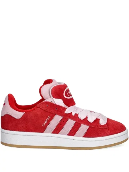 Pruhované slip on tenisky Adidas Campus s výšivkou bílé