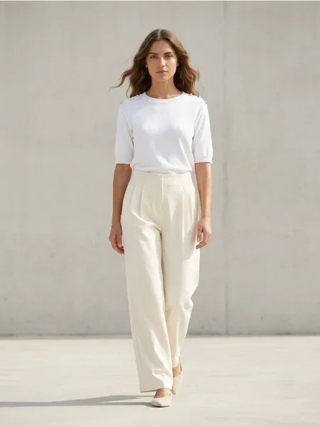 Джемпер з короткими рукавами білий