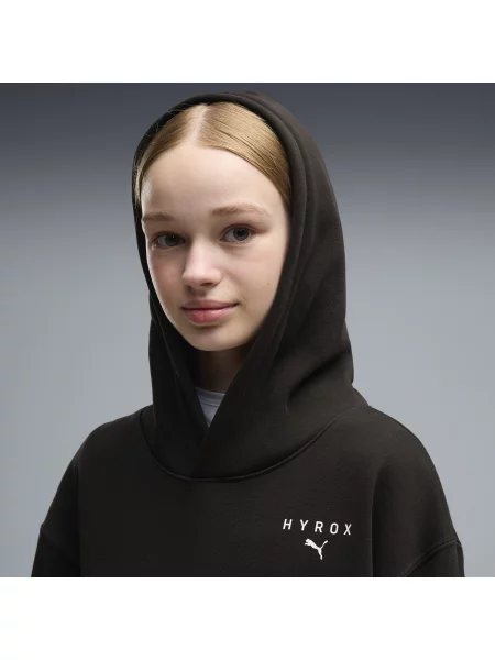 Młodzieżowa bluza z kapturem PUMA × HYROX Odzież czarny
