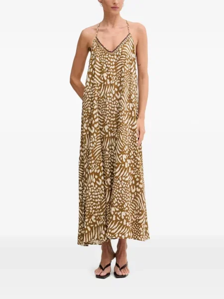 Rochie maxi Lola_casademunt cu imagine maro