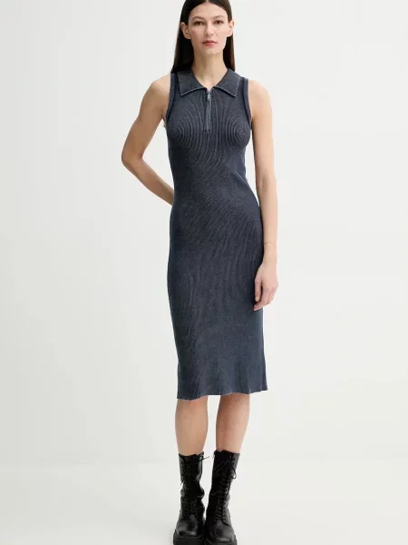 G-Star Raw rochie din marin mini mulata albastru
