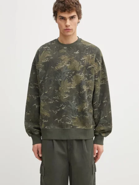 Carhartt WIP hanorac de Benton Sweat cu imprimeu verde