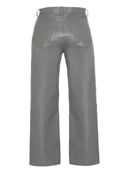 Pantaloni Dancassab din piele gri