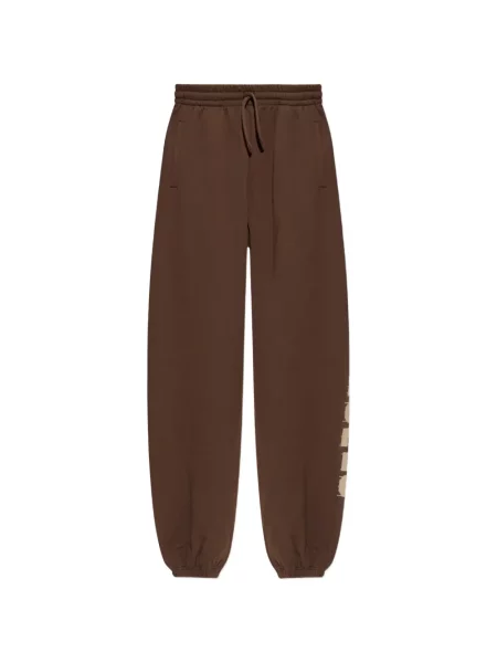 Pantaloni Palm Angels cu imagine alergare maro