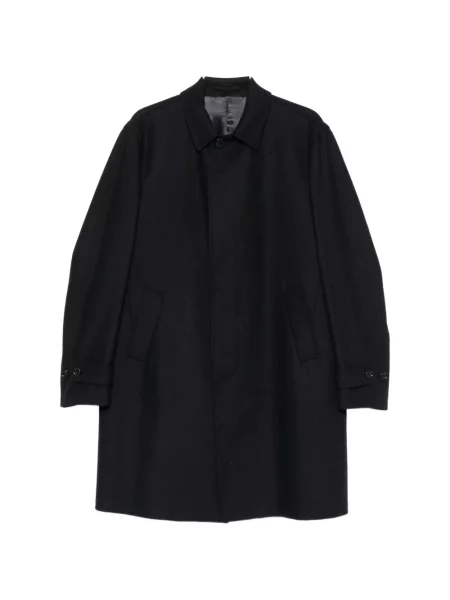 Palton Lardini cu model herringbone albastru