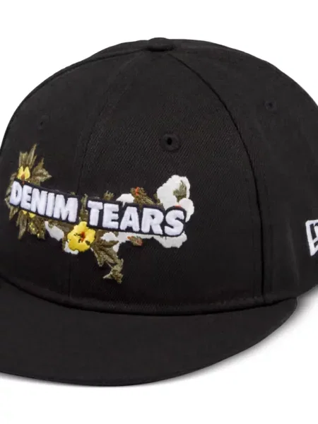 Kšiltovka Denim Tears s výšivkou černá