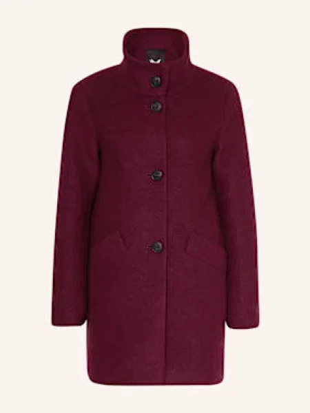 Fuchs Schmitt Vlněný Kabát tmavě červená
