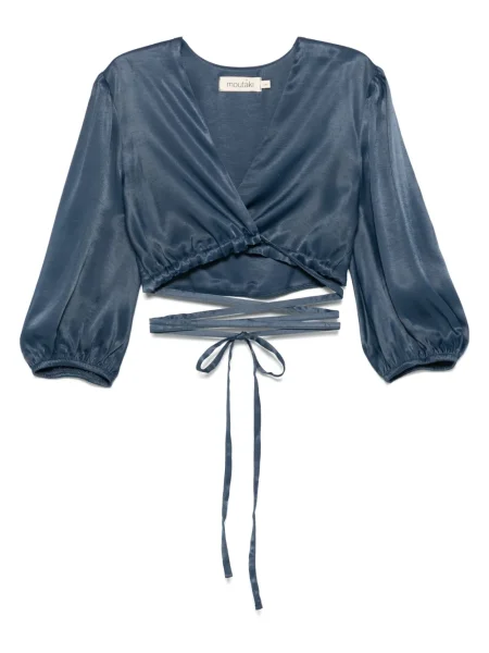 Bluză Moutaki din satin albastru