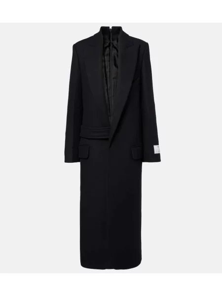 Palton Victoria Beckham de lână negru