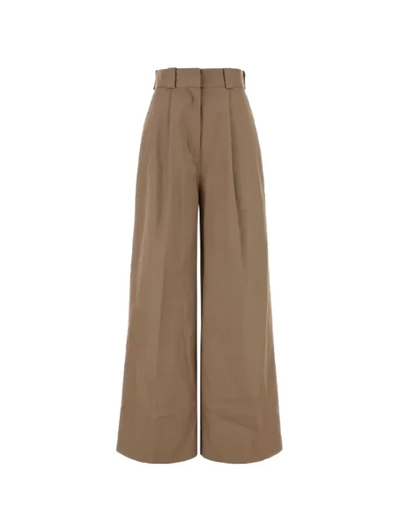 Pantaloni Balenciaga din țesătură twill maro