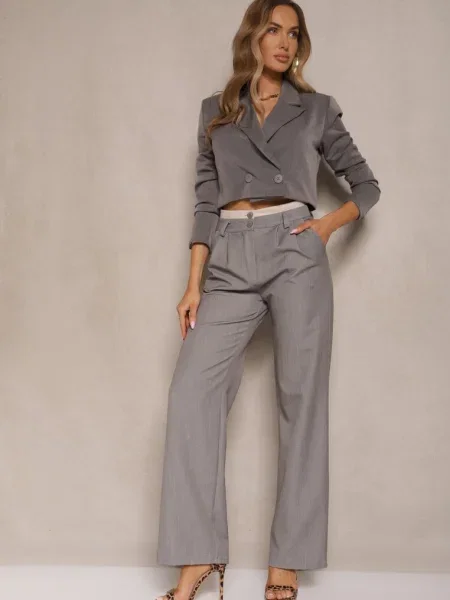 Pantaloni deschis gri