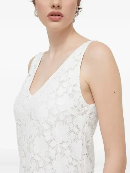 Rochie Desigual cu model floral din dantelă de costum alb