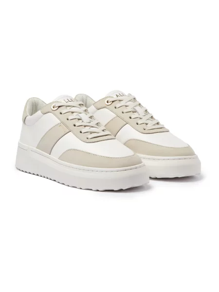 Sneakersy Mallet London skórzane beżowe