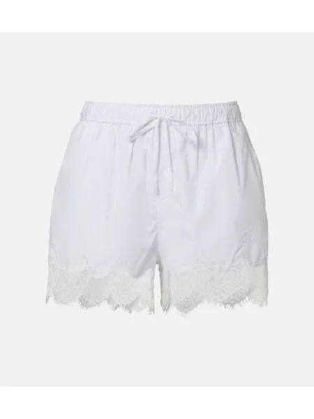 Pantaloni scurți Simkhai din dantelă alb