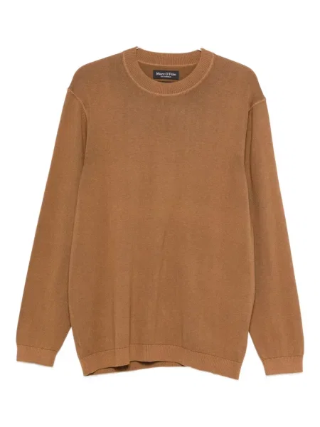 Pulover Marc O'polo cu decolteu rotund maro