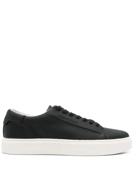 Sneakerși Calvin Klein din piele negru
