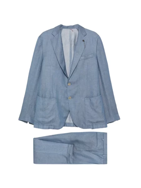 Costum Biagio Santaniello cu rever albastru