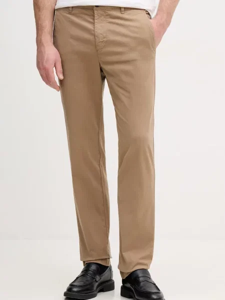 United Colors of Benetton Παντελόνι chino ανδρικό από με ελαστάν μπεζ