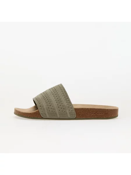 Adidas Originals klapki zamszowe Adilette Rs zielone