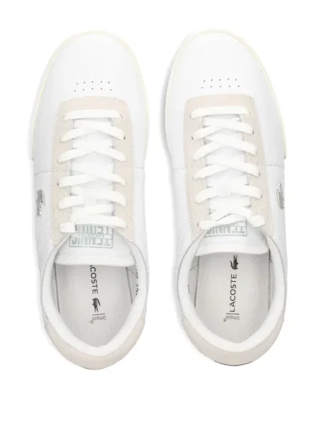 Sneakerși Lacoste din piele alb