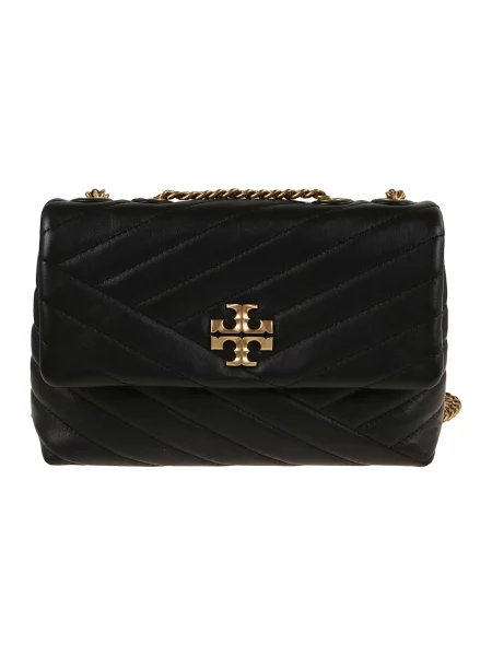 Mała torebka hobo Tory Burch skórzana elegancka czarna