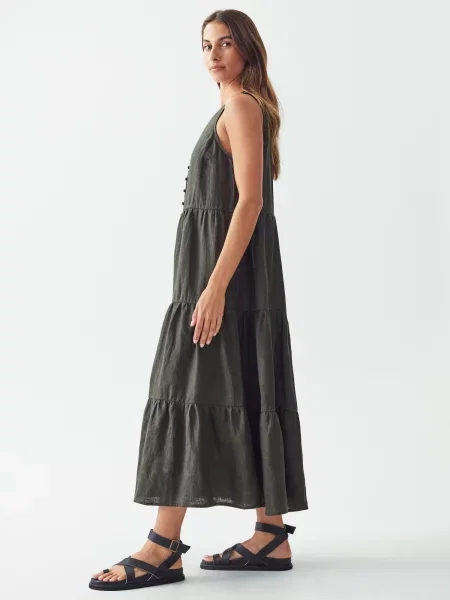 St MRLO Rochie tip bluză Solee kaki