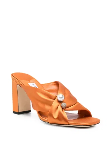 Sandale Jimmy Choo cu perle portocaliu