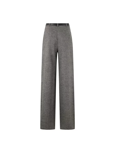Spodnie Max Mara Studio wełniane szare