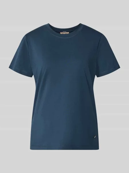 Męski t-shirt o kroju regular fit z logo w formie emblematy model Dala' Mos Mosh granatowa