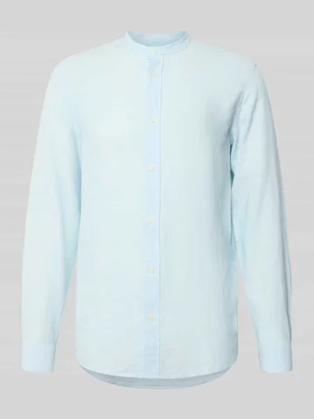 Koszula lniana o kroju slim fit ze stójką model ‘CAIDEN’ Only & Sons