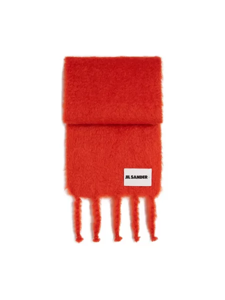 Szal Jil Sander wełniana pomarańczowa