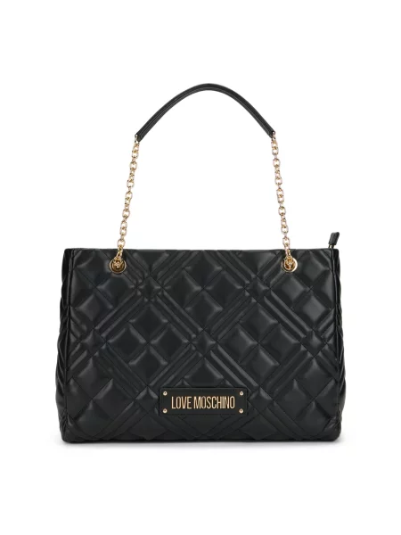 Shopperka Love Moschino z logo czarna
