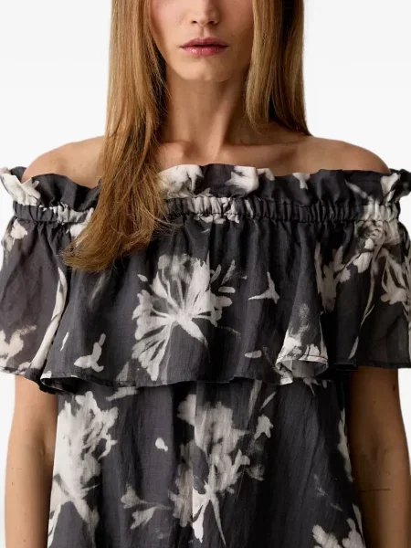 Rochie mini Marc O'polo cu model floral cu imagine gri