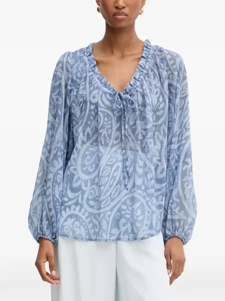 Bluză Morgan cu imagine cu model paisley albastru
