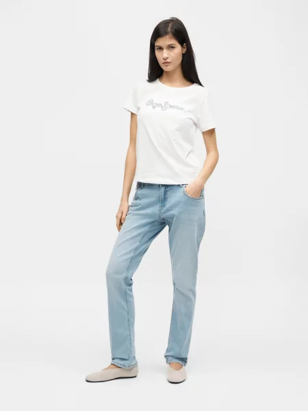 Pepe Jeans Tričko čierna biela