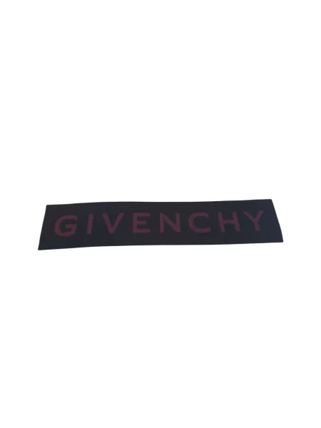 Szal Givenchy wełniana z logo czarna