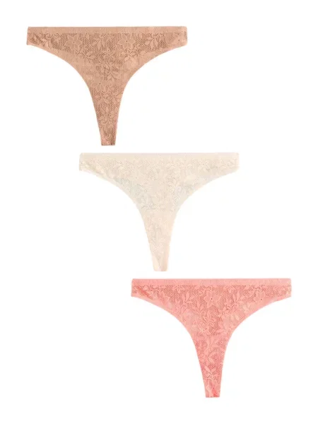 Next Tanga bej / roz alb