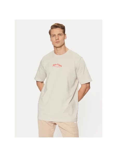 Adidas Marškinėliai Loose Fit smėlio
