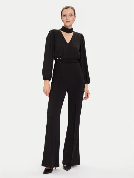 Rinascimento Salopetă Wide Leg negru