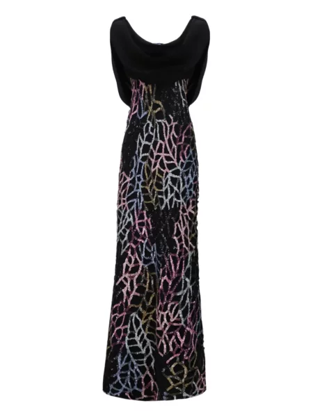 Rochie Gemy Maalouf cu paiete de costum negru