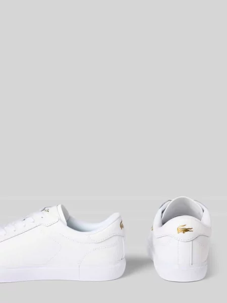 Sneakersy z naturalnej skóry bydlęcej Lacoste białe