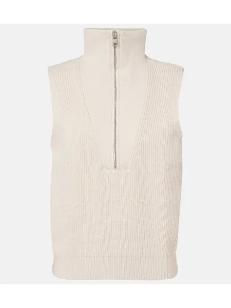 Vestă Varley de jumătate de fermoar bej