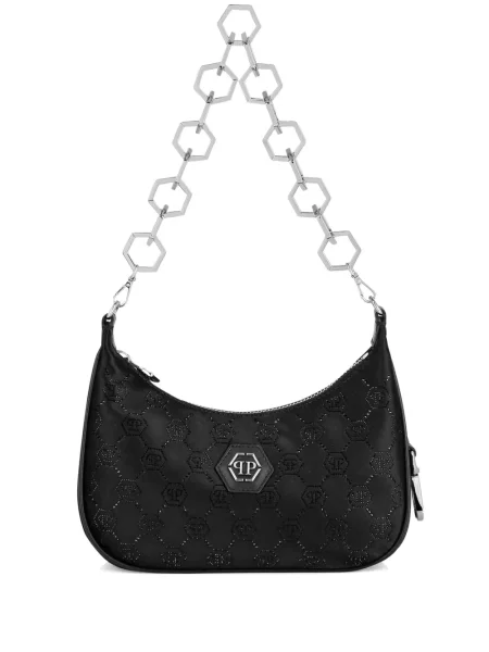 Geantă Philipp Plein din satin negru