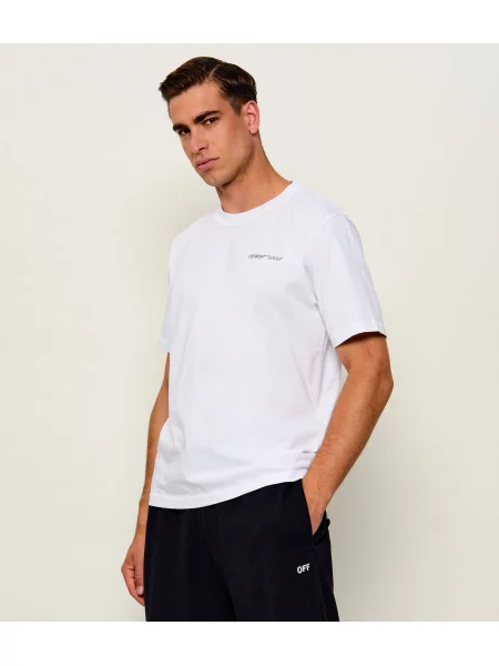 OFF-WHITE Tricou Logo Quote alb