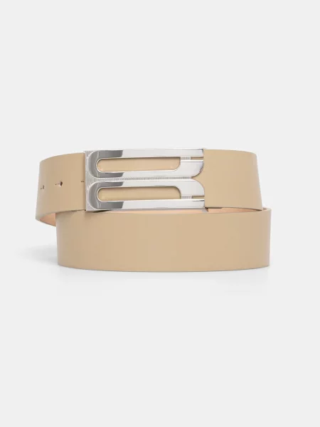 Victoria Beckham curea pentru femei din piele Dorian bej